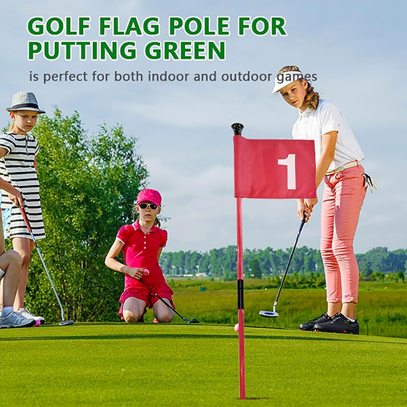 Yoxojv olf Flagstick with Flag Surface - Portable Design, Ideal for Yard Practice Putting Green - Image 5